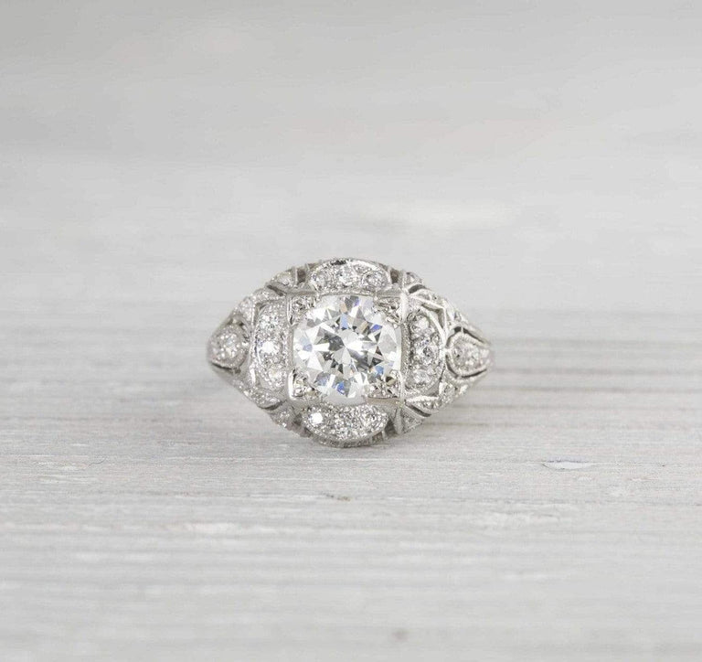.99 Carat Vintage Art Deco Engagement Ring