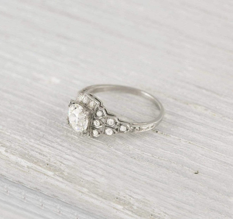 .99 Old European Cut Diamond Engagement Ring