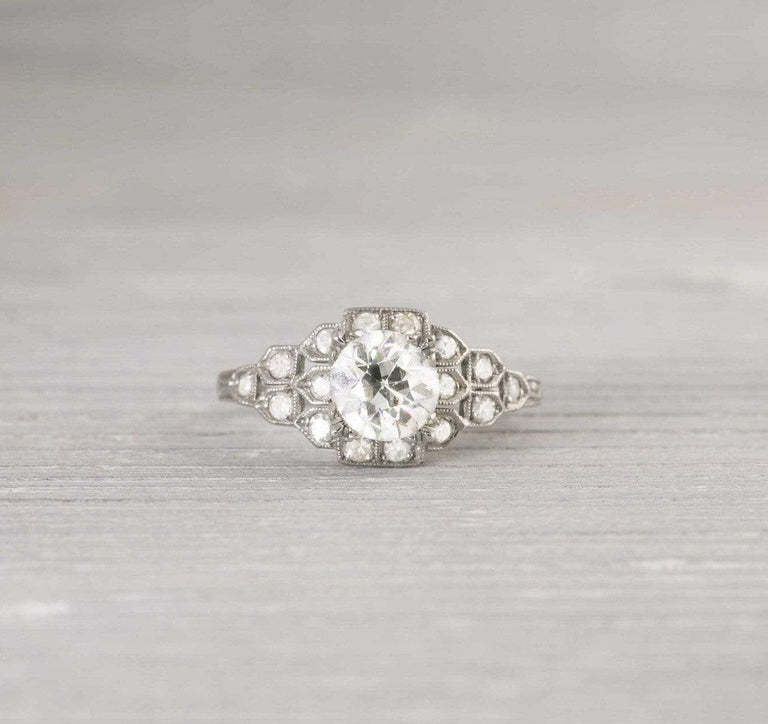.99 Old European Cut Diamond Engagement Ring
