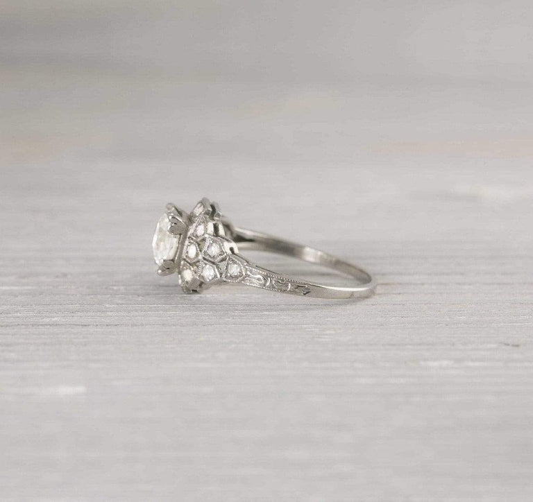 .99 Old European Cut Diamond Engagement Ring