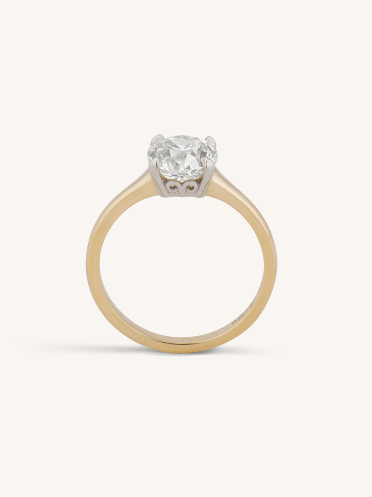 Antique Old Mine Cushion Cut Diamond Engagement Ring Starr 1.93