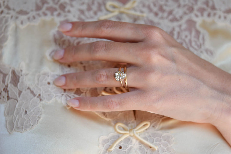 Antique Old Mine Cushion Cut Diamond Georgian Collet Engagement Ring One For You 2.36