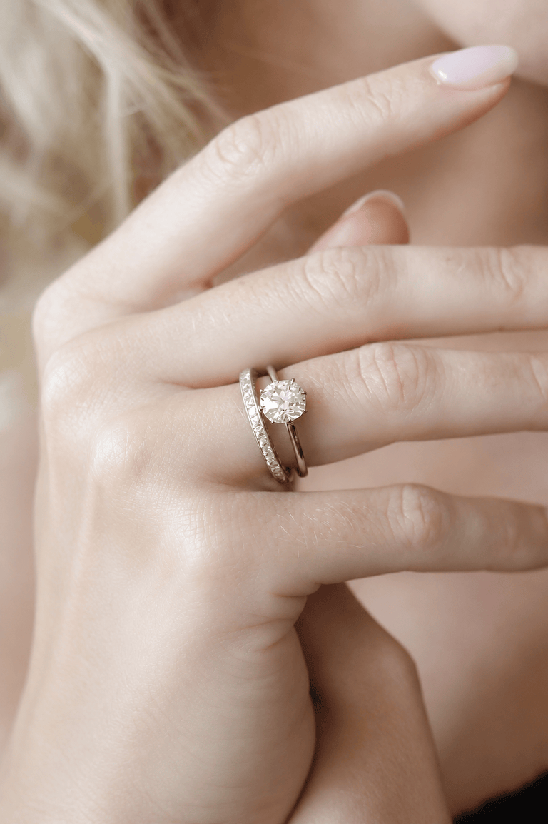 Antique Old Mine Cushion Cut Diamond Platinum Engagement Ring Astrid 1.58