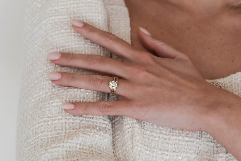Art Deco Inspired Antique Old European Cut Diamond Yellow Gold Engagement Ring Prism Shifter 2.03