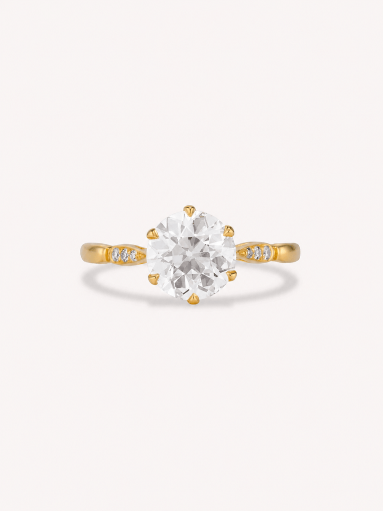 Cyllene 1.72 Carat Old European Cut Diamond Yellow Gold Vintage Inspired Engagement Ring