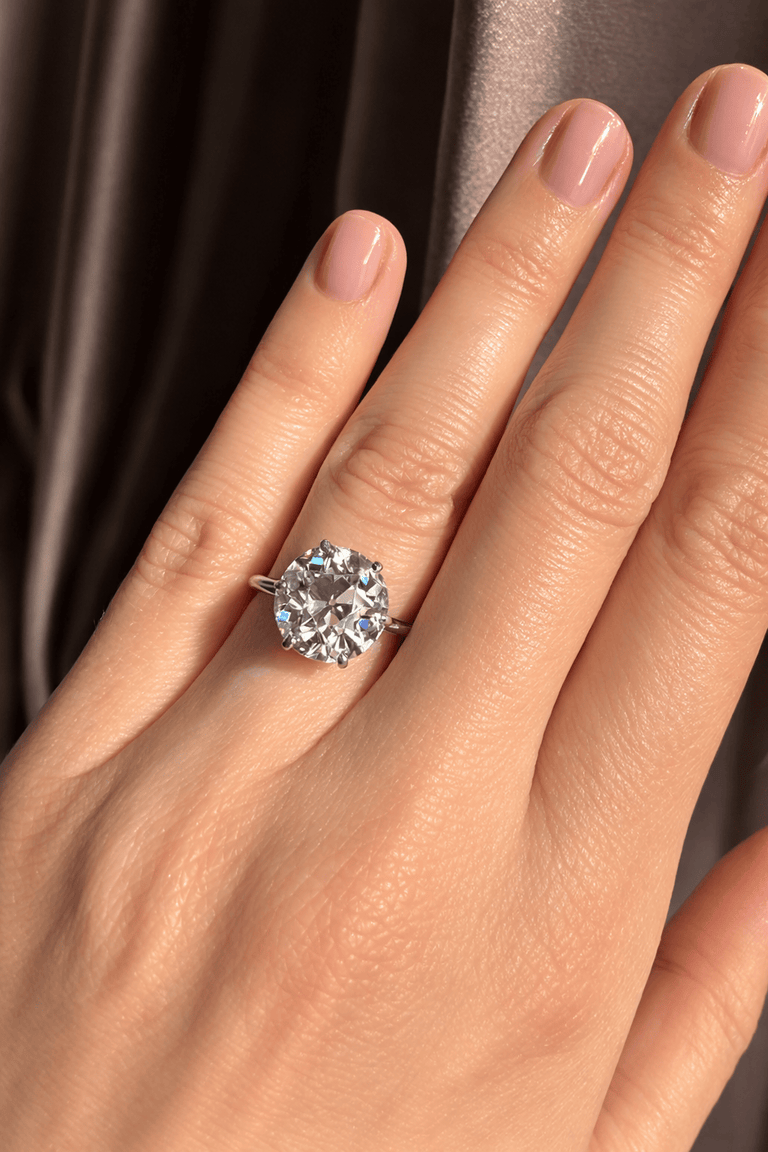 Edwardian 4.39 Carat Old European Diamond Solitaire Antique Engagement Ring