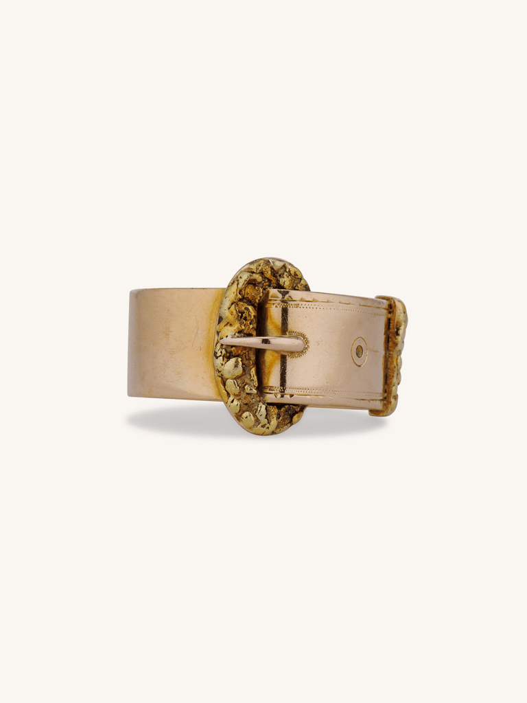 Joseph Mayer & Bros.Victorian 14k Yellow Gold Antique Buckle Ring, American
