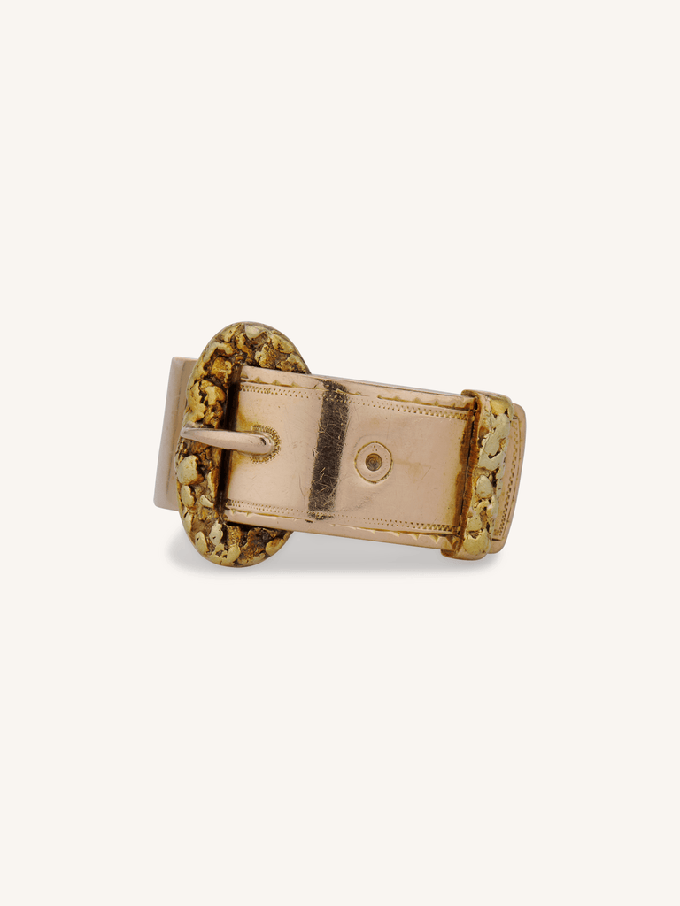 Joseph Mayer & Bros.Victorian 14k Yellow Gold Antique Buckle Ring, American