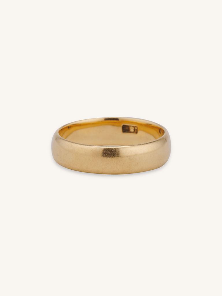 Late Victorian 18K Yellow Gold Antique Wedding Band - Size 4.75