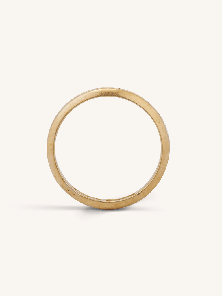 Late Victorian 18k Yellow Gold Antique Engraved Band, Netherlands - Size 5.5 profile