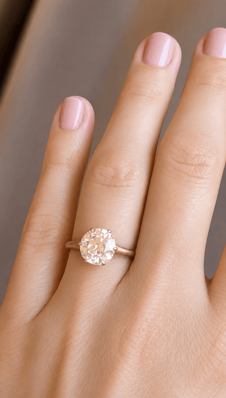 Mira 2.70 Carat Old European Cut Diamond 18K Yellow Gold Engagement Ring