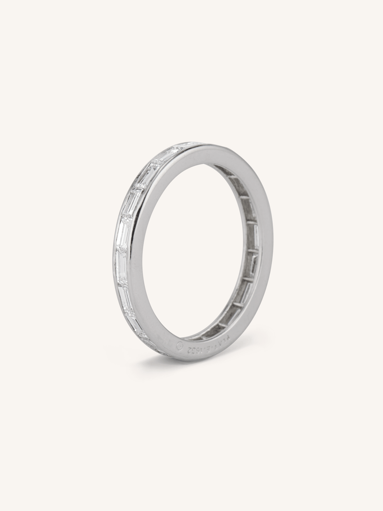 Oscar Heyman 2 Carat Baguette Cut Diamond Platinum Vintage Eternity Band
