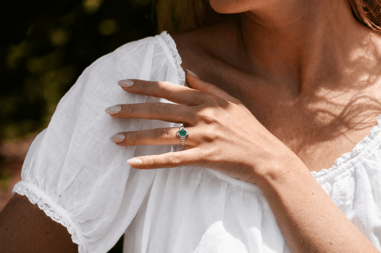 Rare Tiffany & Co. Art Deco Colombian Emerald Cut Emerald Engagement Ring