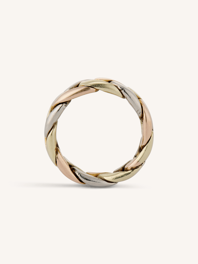 Retro Braided Tricolor Band Vintage Band - Size 4.75 – Erstwhile