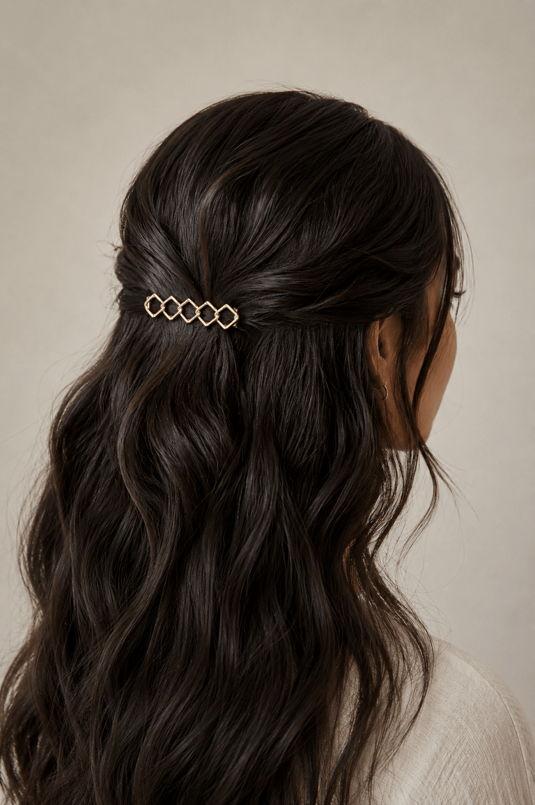 Tiffany & Co. 1980's Vintage Paloma Picasso 18k Gold Link Hair Barrettes