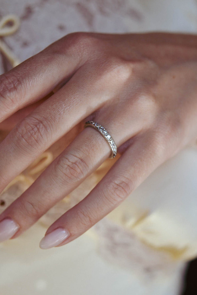 Tiffany & Co. Art Deco 1.60 Carat French Cut Diamond Vintage Eternity Band - Size 6