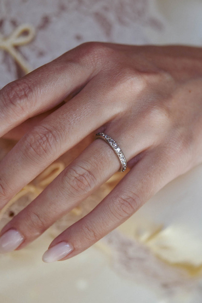 Tiffany & Co. Art Deco 1.60 Carat French Cut Diamond Vintage Eternity Band - Size 6