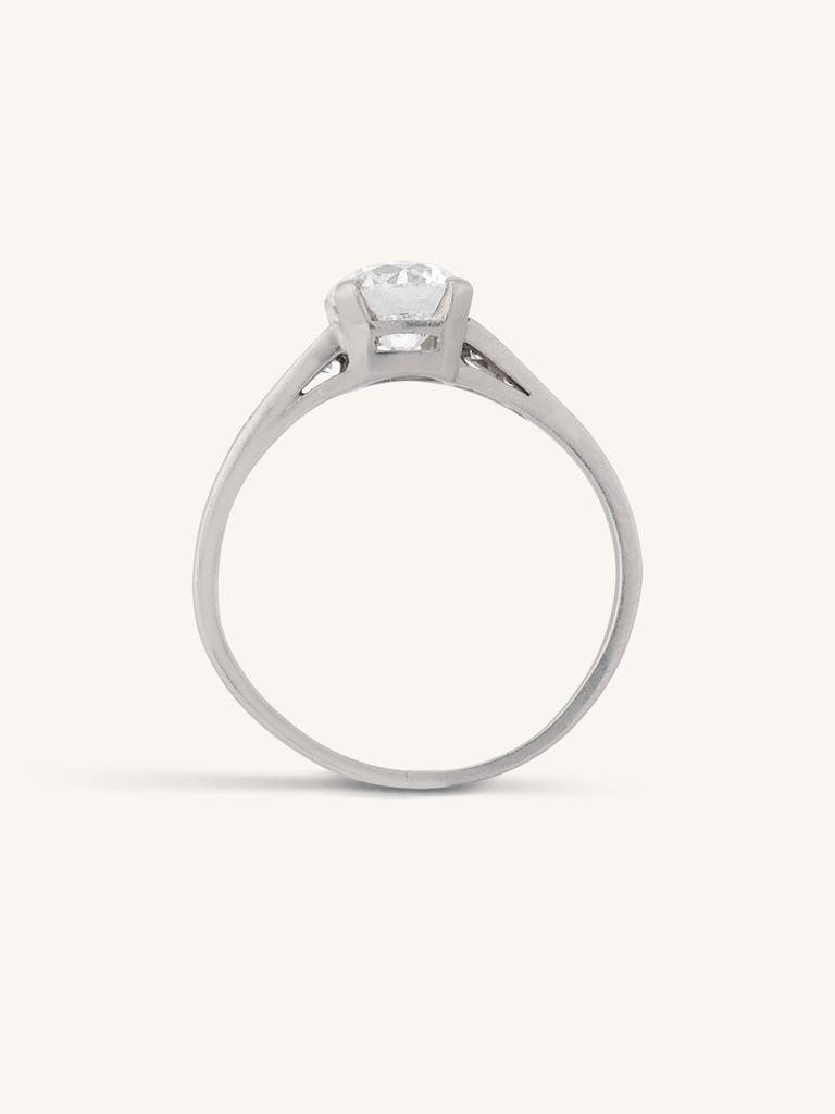 Tiffany & Co. 1.05 Carat Old European Cut Diamond Platinum Vintage Engagement Ring