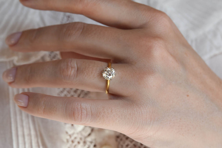 Tiffany & Co. 1.36 Carat Old European Diamond Six-Prong Solitaire Vintage Engagement Ring