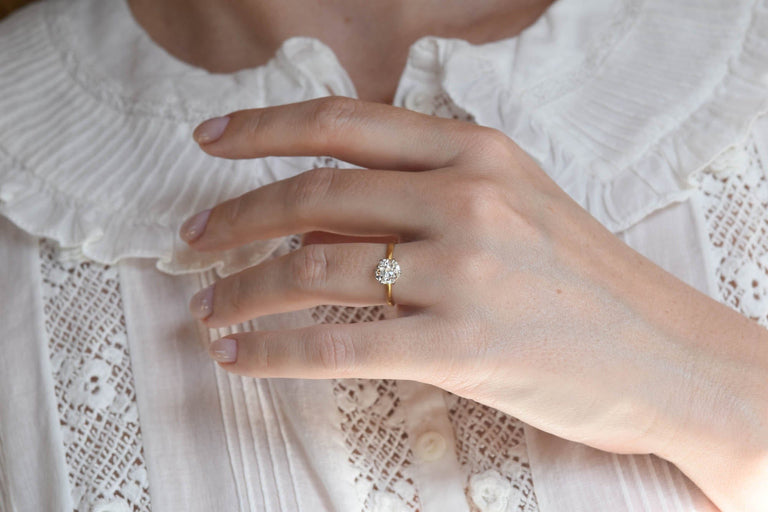 Tiffany & Co. 1.36 Carat Old European Diamond Six-Prong Solitaire Vintage Engagement Ring