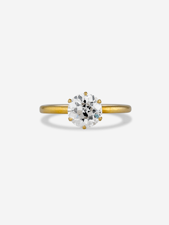 Tiffany & Co. 1920's 1.92 Carat Old European Cut Diamond Six-Prong Solitaire Vintage Engagement Ring