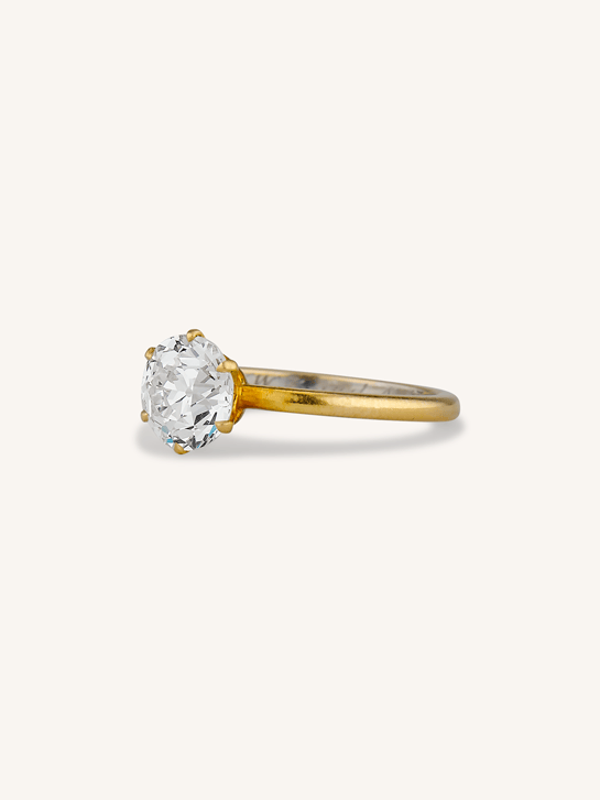 Tiffany & Co. 1920's 1.92 Carat Old European Cut Diamond Six-Prong Solitaire Vintage Engagement Ring