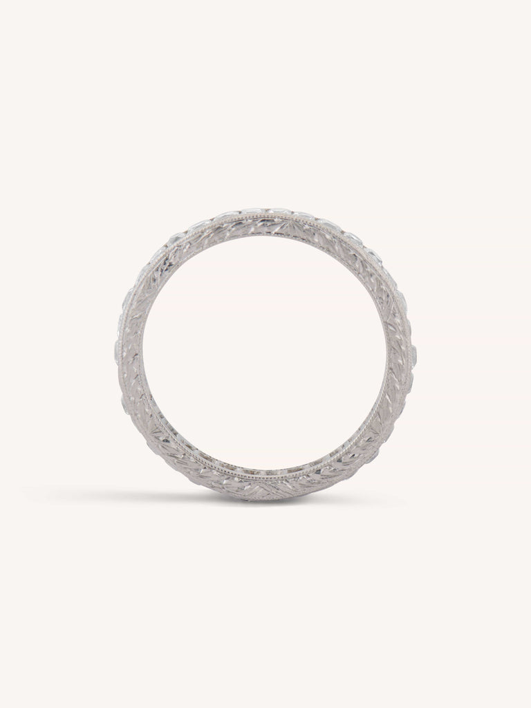 Tiffany & Co. 3 Carat Art Deco French Cut Diamond Platinum Eternity Band - Size 6.5 - profile