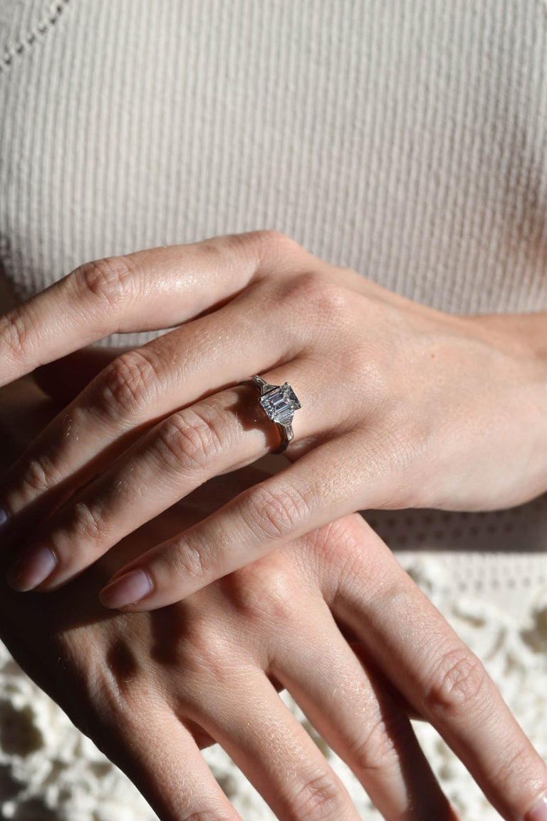 Tiffany & Co. Art Deco 1.91 Carat Emerald Cut Vintage Engagement Ring