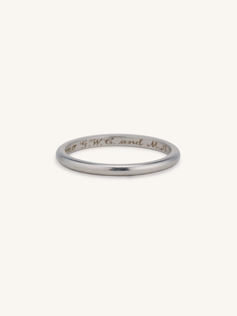 Tiffany & Co. Diamond Six-Prong Platinum Vintage Solitaire Engagement Ring and Band Set