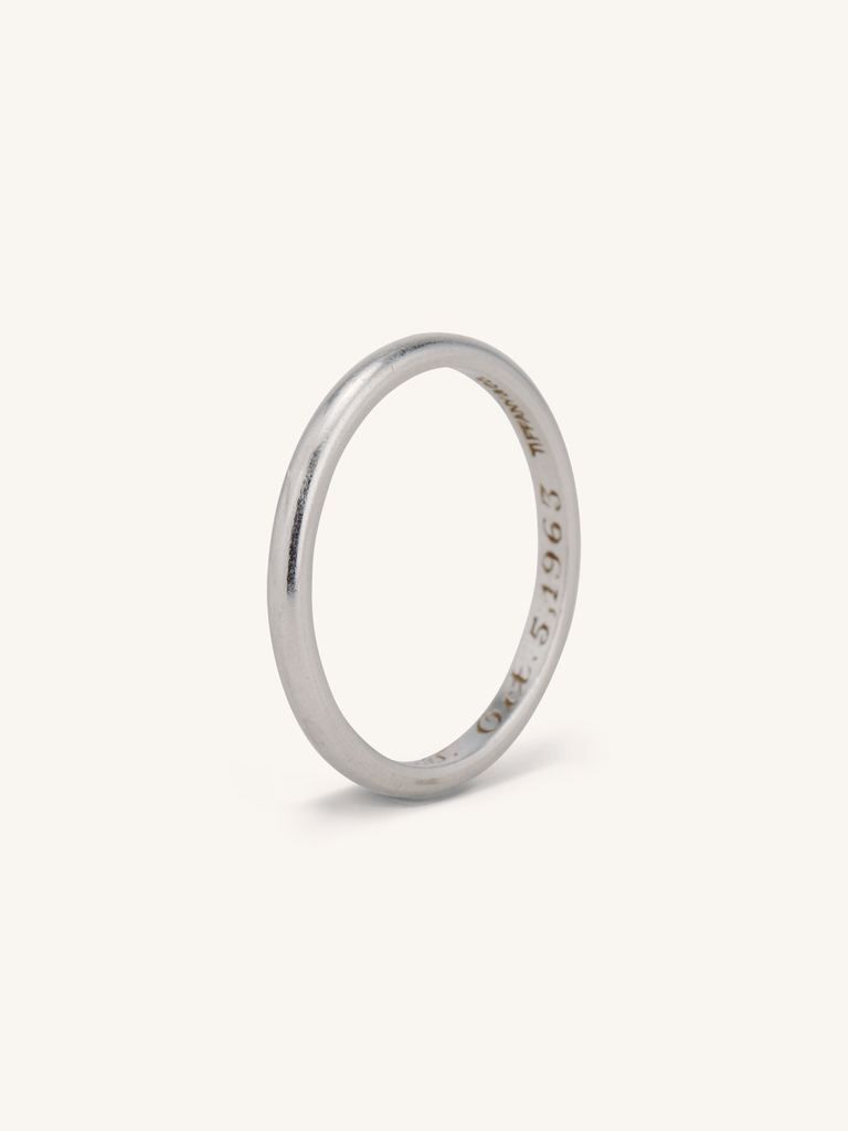 Tiffany & Co. Diamond Six-Prong Platinum Vintage Solitaire Engagement Ring and Band Set