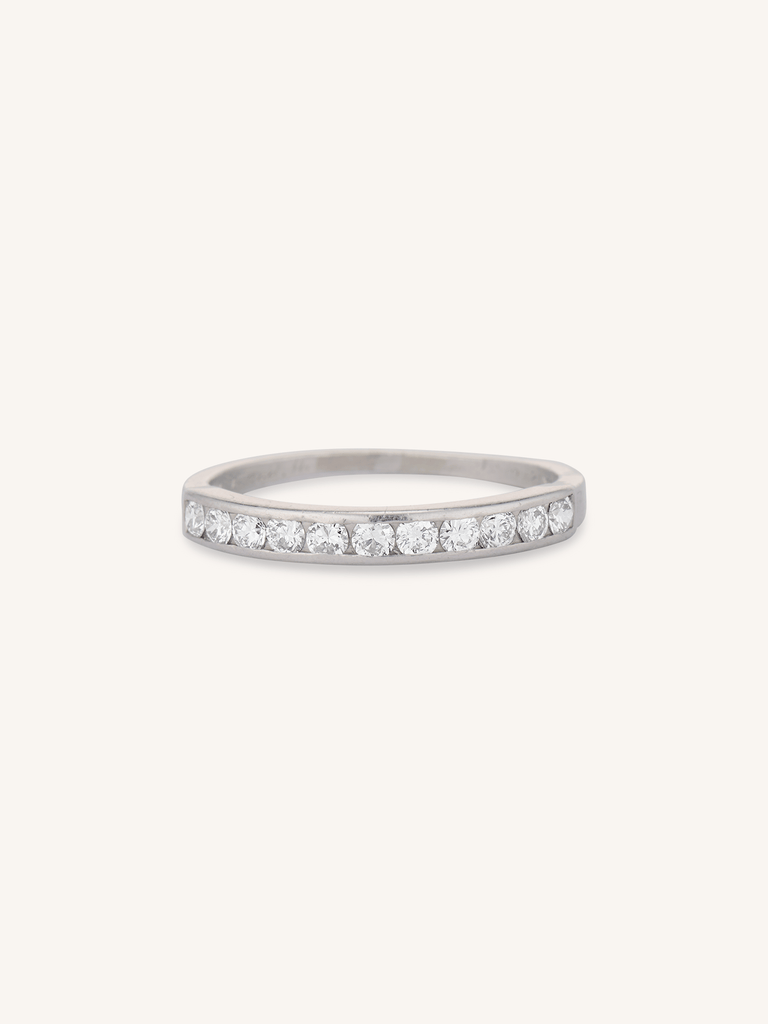 Tiffany & Co. Edwardian Diamond Vintage Wedding Half Band - Size 8