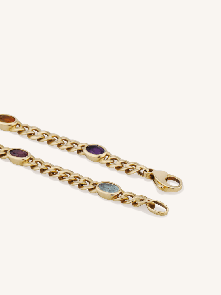 Tiffany & Co. Gem-Set Curb Link Vintage Bracelet in 18K Yellow Gold