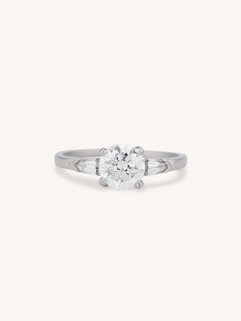 Tiffany & Co. Late Art Deco 1.01 Carat Old European Cut Diamond Platinum Vintage Engagement Ring