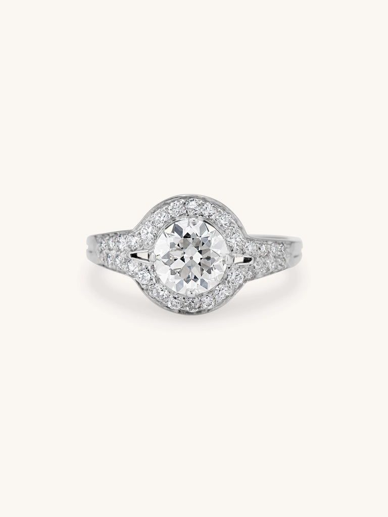 Tiffany & Co. Mid-Century 1.40 Carat Transitional Cut Diamond Vintage Engagement Ring