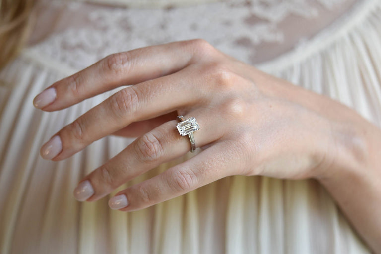 Tiffany & Co. Mid-Century 3.22 Carat Emerald Cut Diamond Vintage Engagement Ring