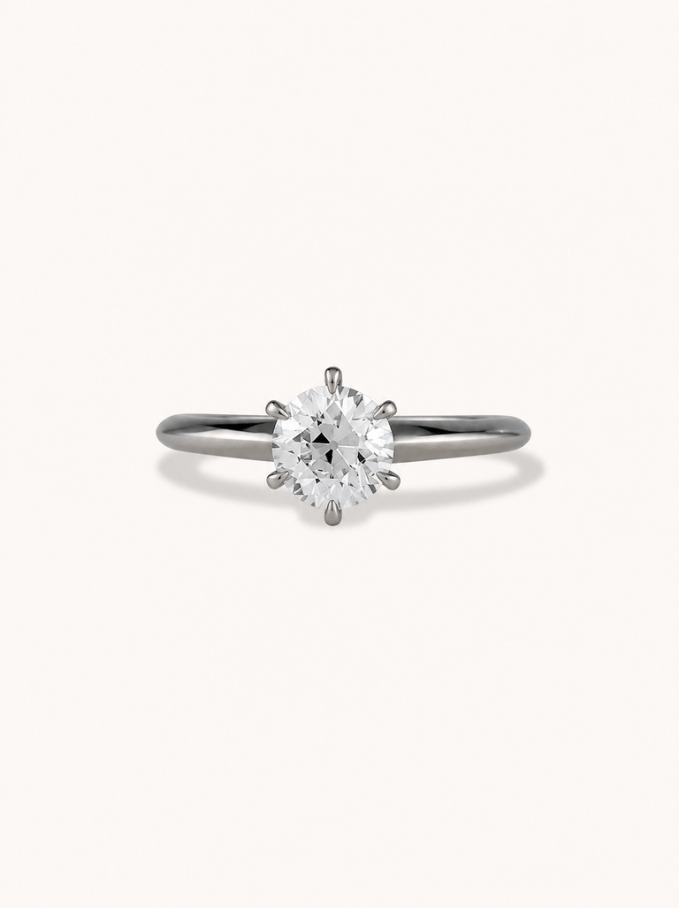 Tiffany & Co. Midcentury 1.10 Carat Round Brilliant Cut Platinum Solitaire Vintage Engagement Ring