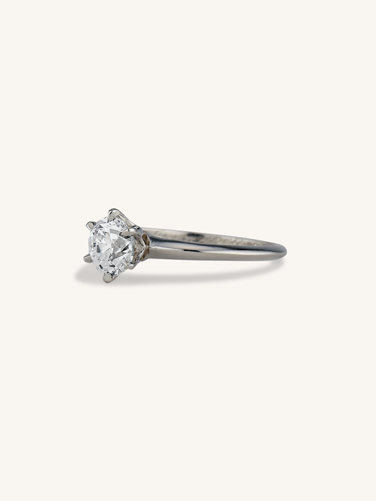 Tiffany & Co. Midcentury 1.10 Carat Round Brilliant Cut Platinum Solitaire Vintage Engagement Ring