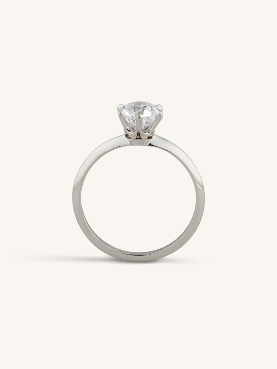Tiffany & Co. Midcentury 1.10 Carat Round Brilliant Cut Platinum Solitaire Vintage Engagement Ring