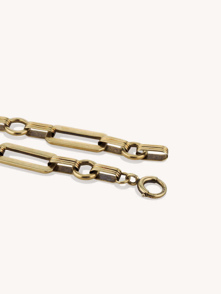 Tiffany & Co. Retro 14K Yellow Gold Rectangular Link Vintage Bracelet