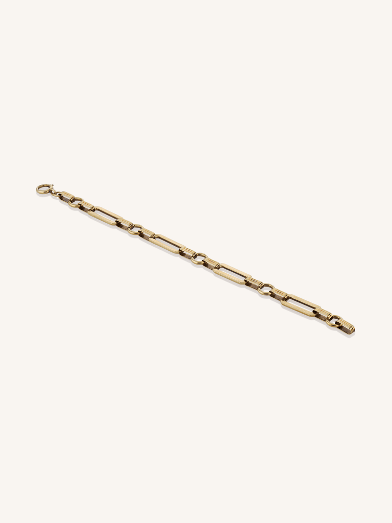 Tiffany & Co. Retro 14K Yellow Gold Rectangular Link Vintage Bracelet
