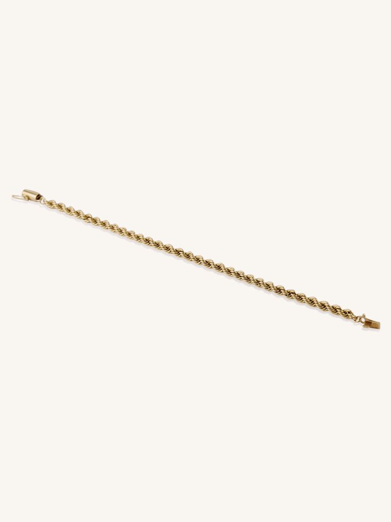 Tiffany & Co. Vintage 14k Yellow Gold Rope Chain Bracelet