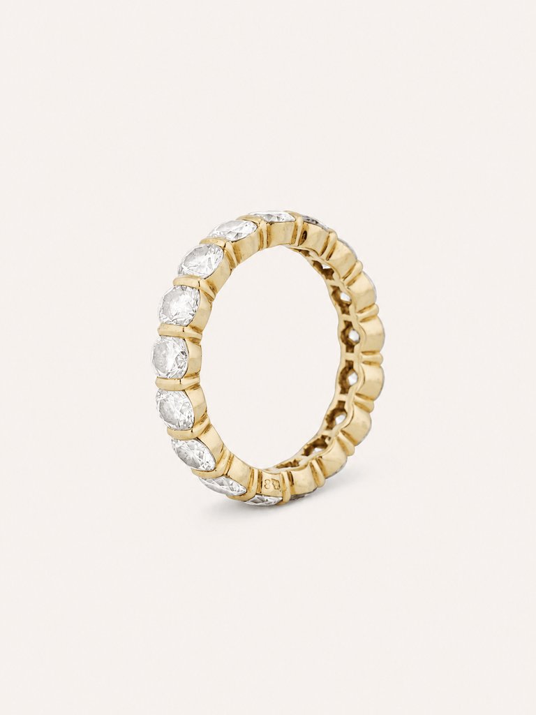 Van Cleef & Arpels Diamond 18K Yellow Gold Vintage Eternity Band