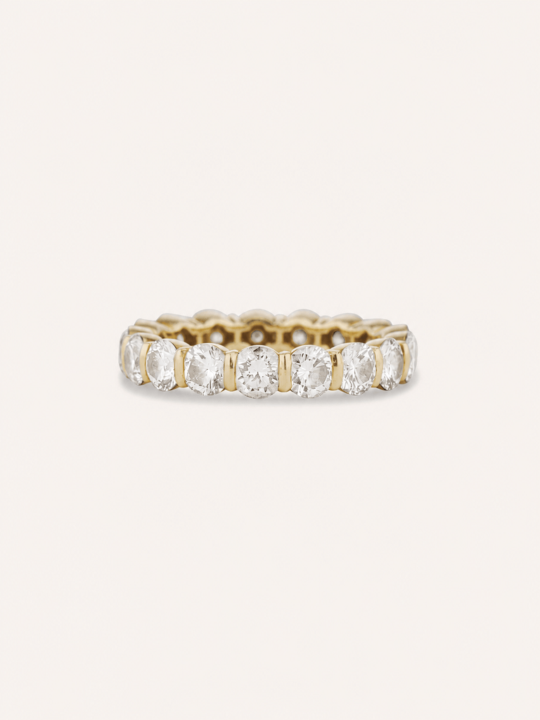 Van Cleef & Arpels Diamond 18K Yellow Gold Vintage Eternity Band