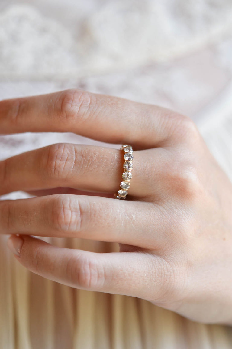 Van Cleef & Arpels Diamond 18K Yellow Gold Vintage Eternity Band