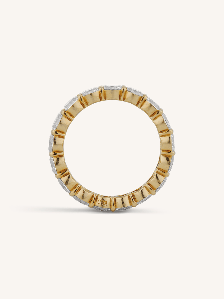 Van Cleef & Arpels Diamond 18K Yellow Gold Vintage Eternity Band