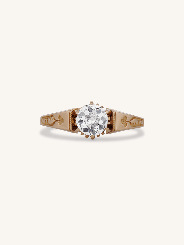 Victorian 1.02 Carat Old European Cut Diamond Antique Engagement Ring