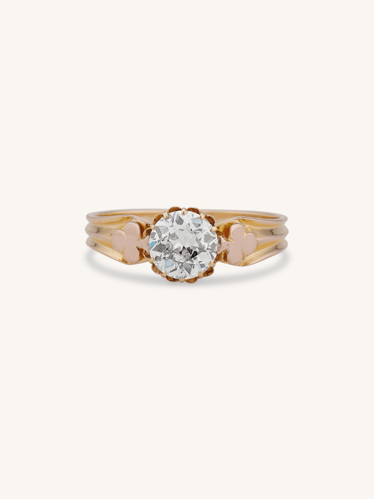 Victorian 1.02 Carat Old European Cut Diamond Antique Engagement Ring 9173