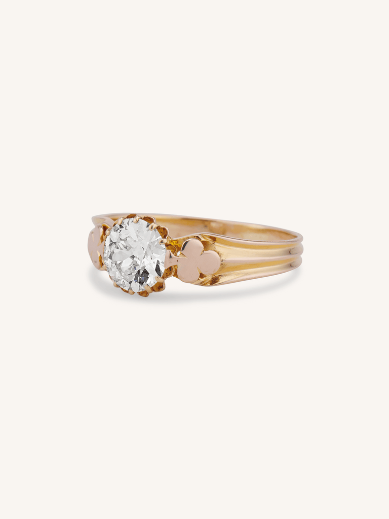 Victorian 1.02 Carat Old European Cut Diamond Antique Engagement Ring 9173