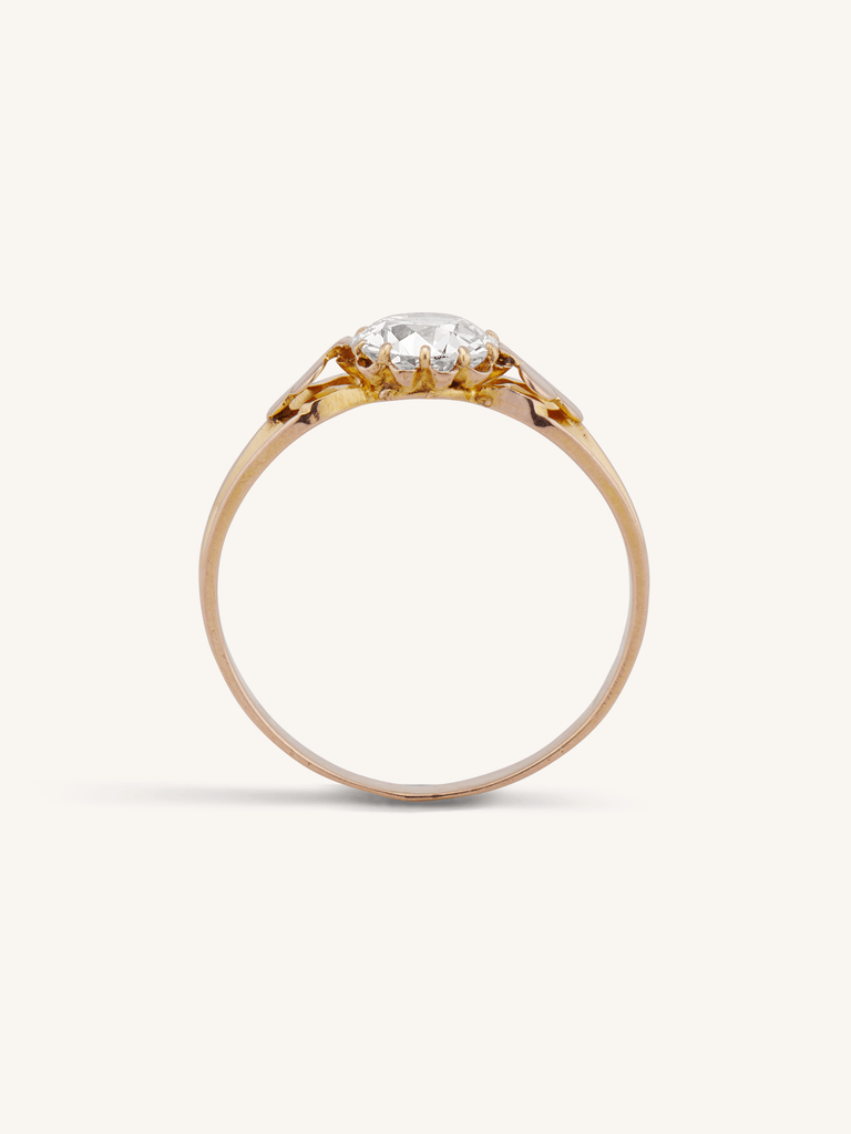 Victorian 1.02 Carat Old European Cut Diamond Antique Engagement Ring 9173