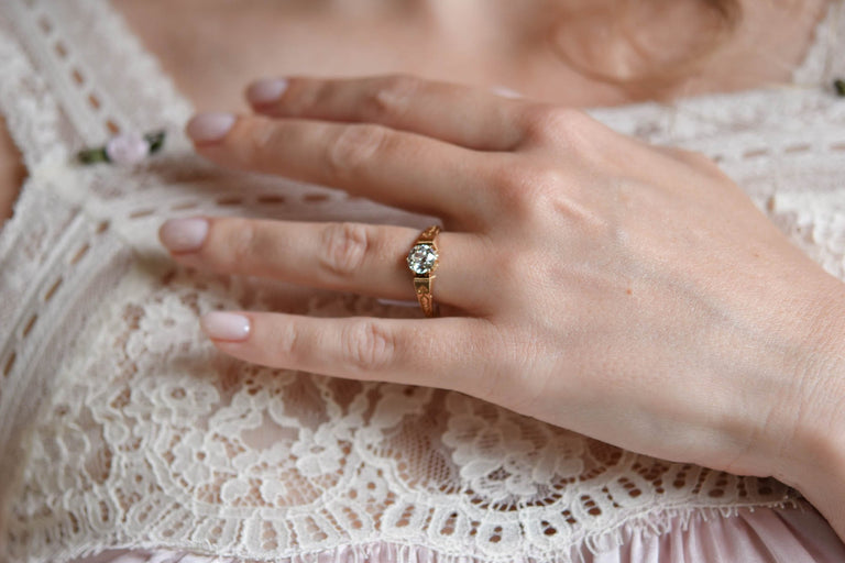 Victorian 1.02 Carat Old European Cut Diamond Antique Engagement Ring